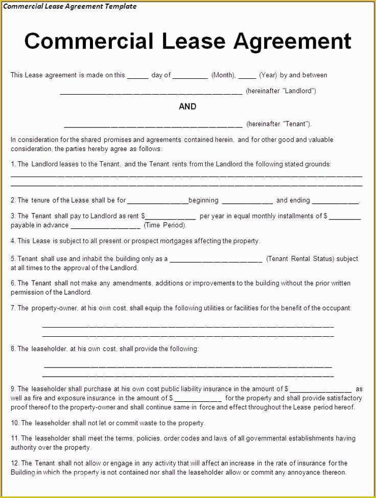 Free Sublease Agreement Template Of Printable Sample Lease Agreement Template form