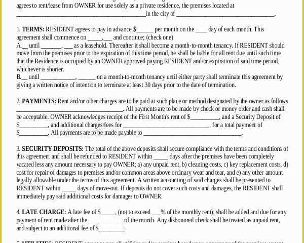 Free Sublet Lease Agreement Template Of 19 Rental Lease Agreement Free Sample Example format