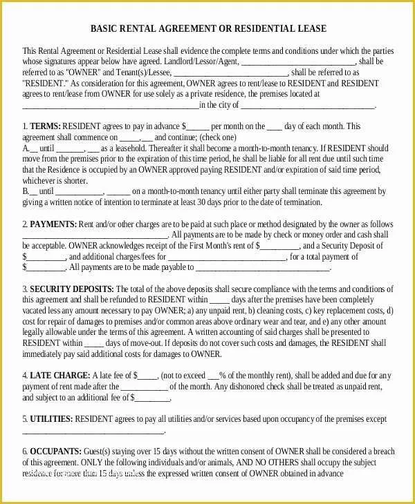 55 Free Sublet Lease Agreement Template