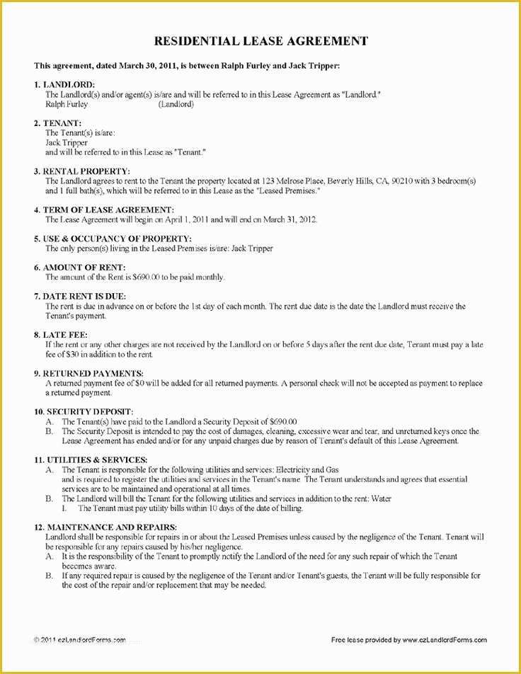 Free Sublet Lease Agreement Template Of Free Lease & Rental Agreement forms