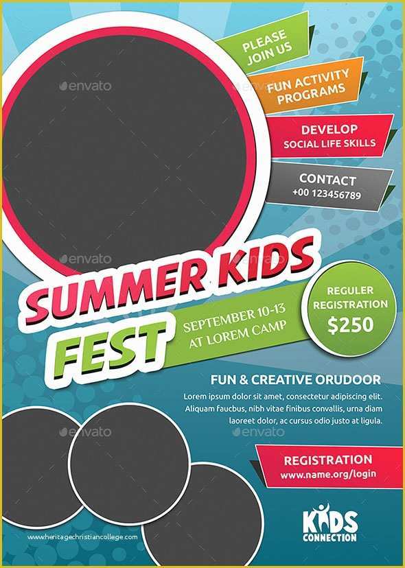 Free Summer Camp Schedule Template Of 20 Cool Flyer Templates for Kid & School – Desiznworld