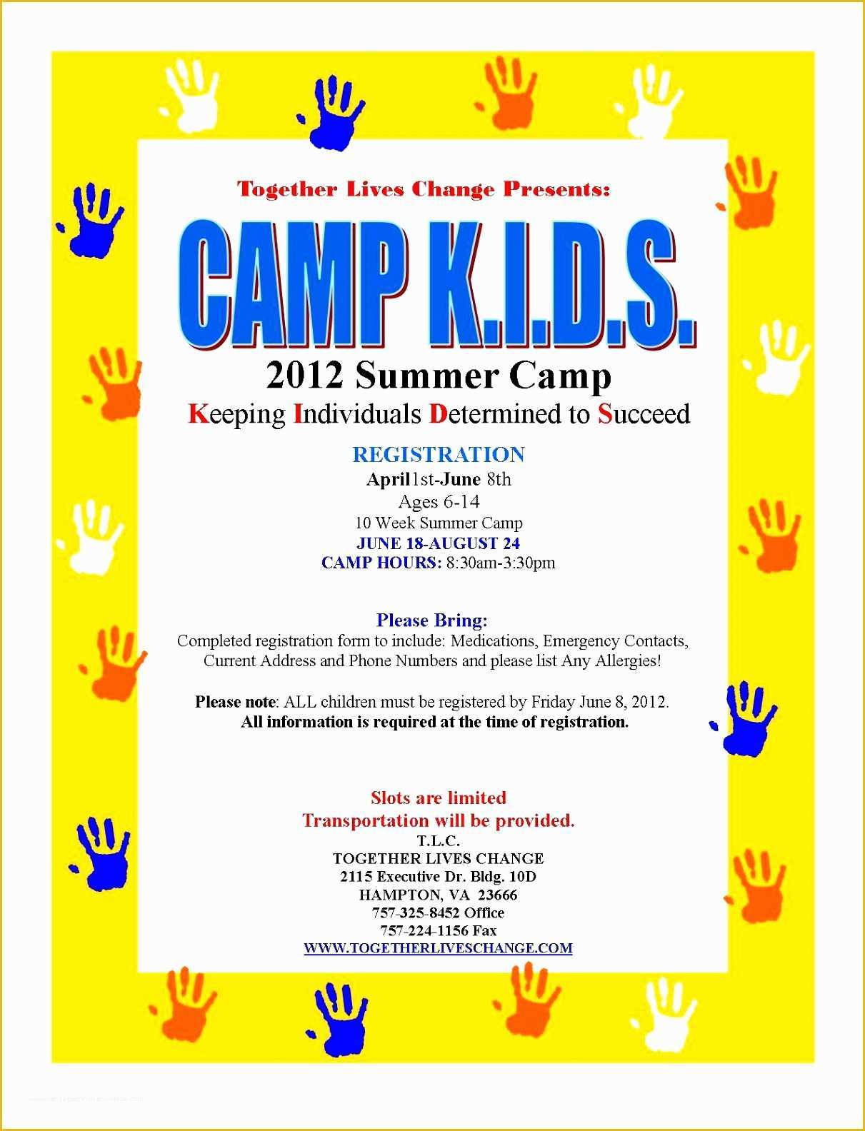 Free Summer Camp Schedule Template Of 5 Free Summer Camp Registration form Template