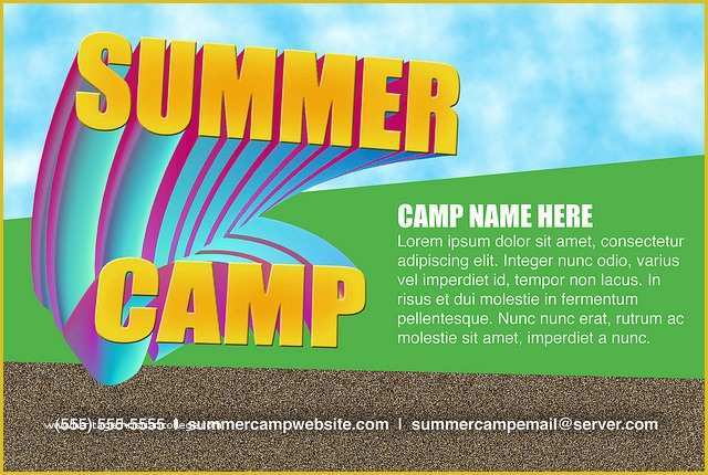 Free Summer Camp Schedule Template Of 7 Best Of Summer Camp Template Free Summer Camp