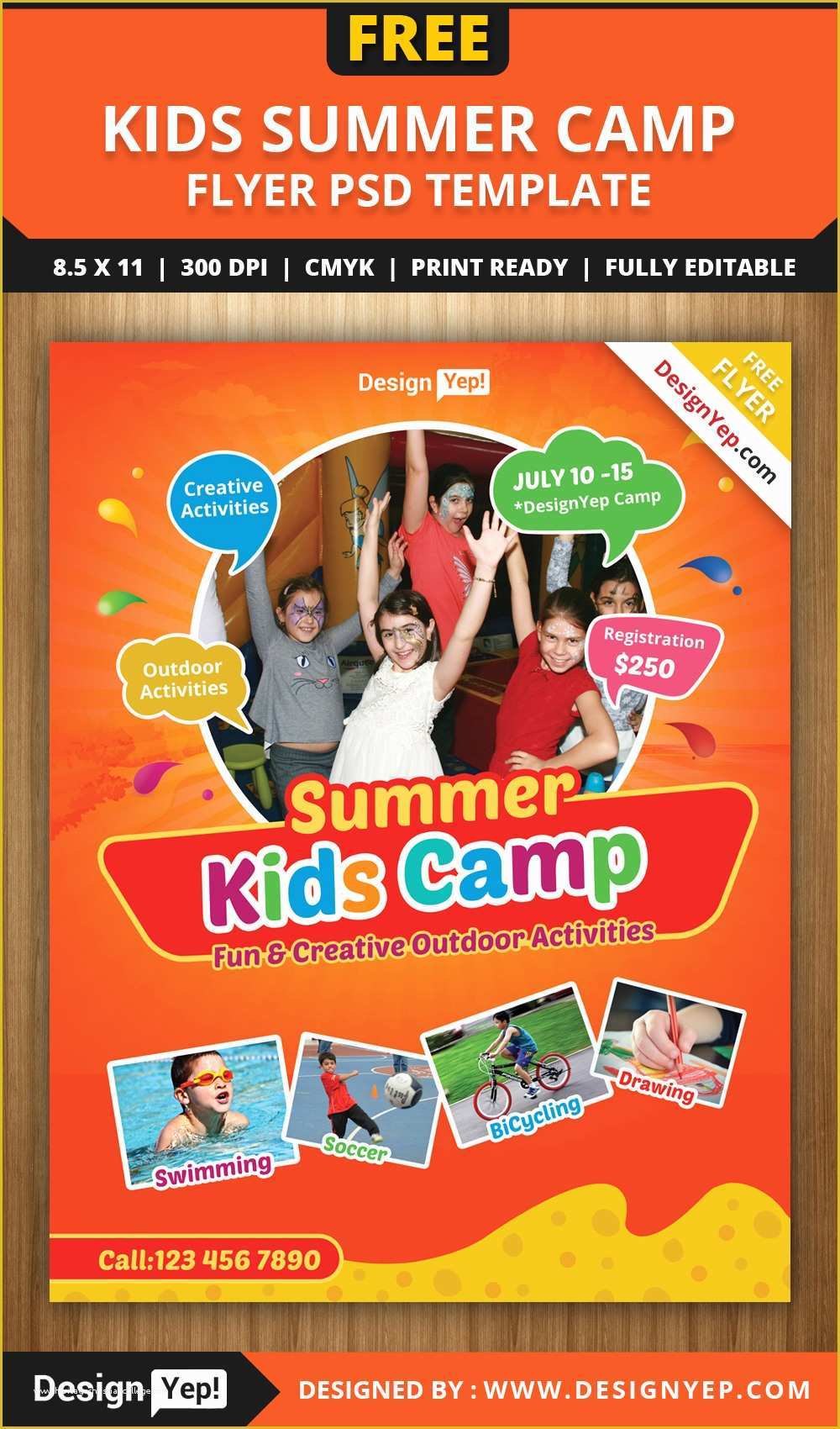 Free Summer Camp Schedule Template Of Free Kids Summer Camp Flyer Psd Template Designyep