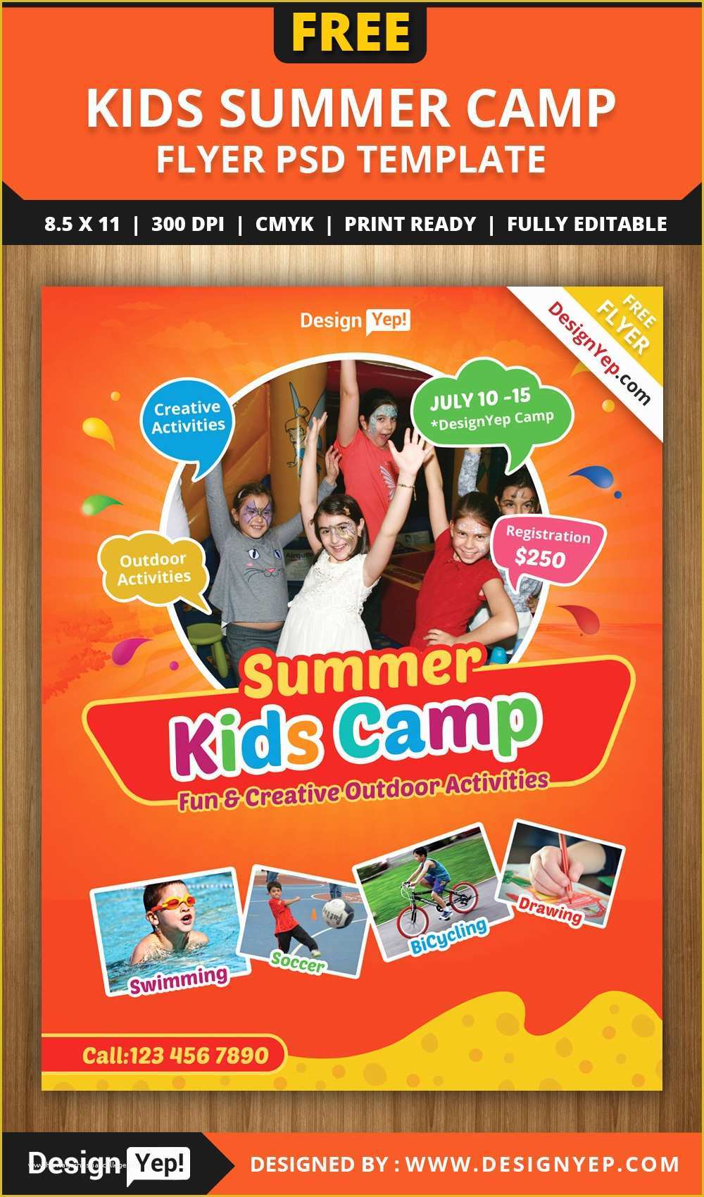 Free Summer Camp Schedule Template Of Free Kids Summer Camp Flyer Psd Template On Behance