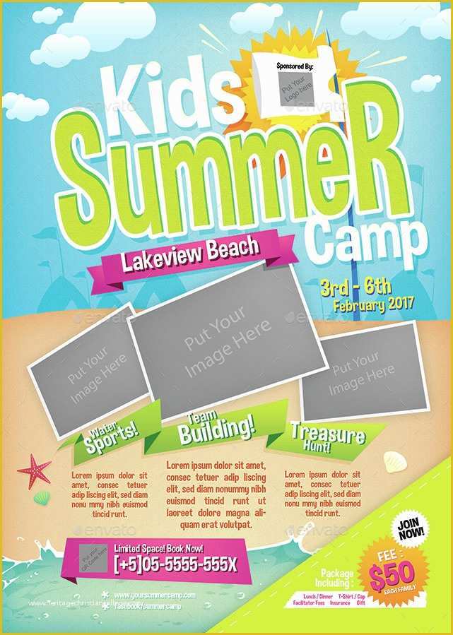 Free Summer Camp Schedule Template Of Summer Camp Flyer Ideas Coastal Flyers