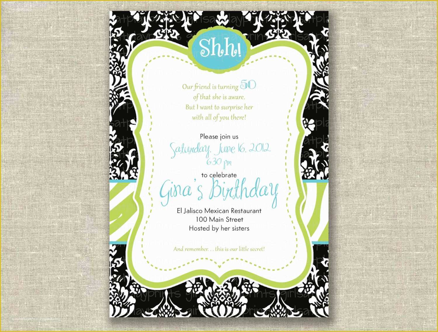 Free Surprise 50th Birthday Party Invitations Templates Of 14 50 Birthday Invitations Designs – Free Sample