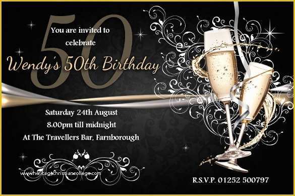 Free Surprise 50th Birthday Party Invitations Templates Of 45 50th Birthday Invitation Templates – Free Sample