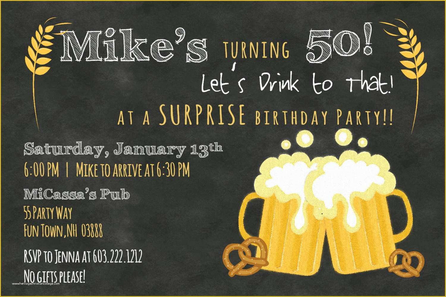 Free Surprise 50th Birthday Party Invitations Templates Of 50th Birthday Invitation Wording Ideas