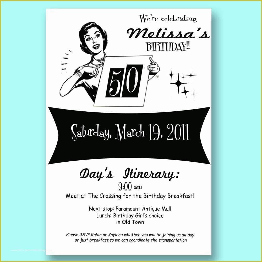 Free Surprise 50th Birthday Party Invitations Templates Of 50th Birthday Party Invitation