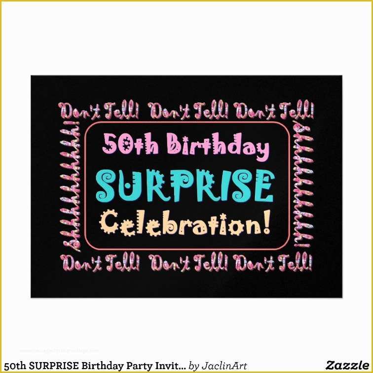 Free Surprise 50th Birthday Party Invitations Templates Of 50th Birthday Surprise Party Invitations