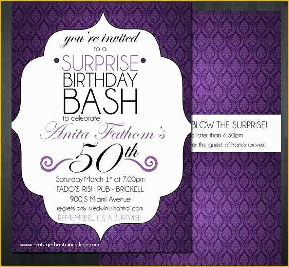 Free Surprise 50th Birthday Party Invitations Templates Of Birthday Invitation for Men Printable Aged to Legendary