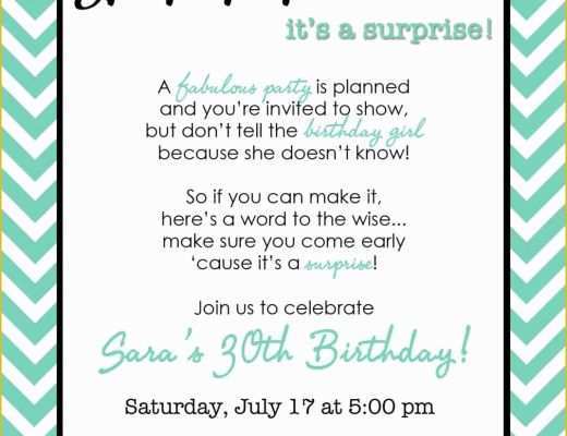 Free Surprise 50th Birthday Party Invitations Templates Of Chevron Surprise Party Invitation 5x7 Multi Colors