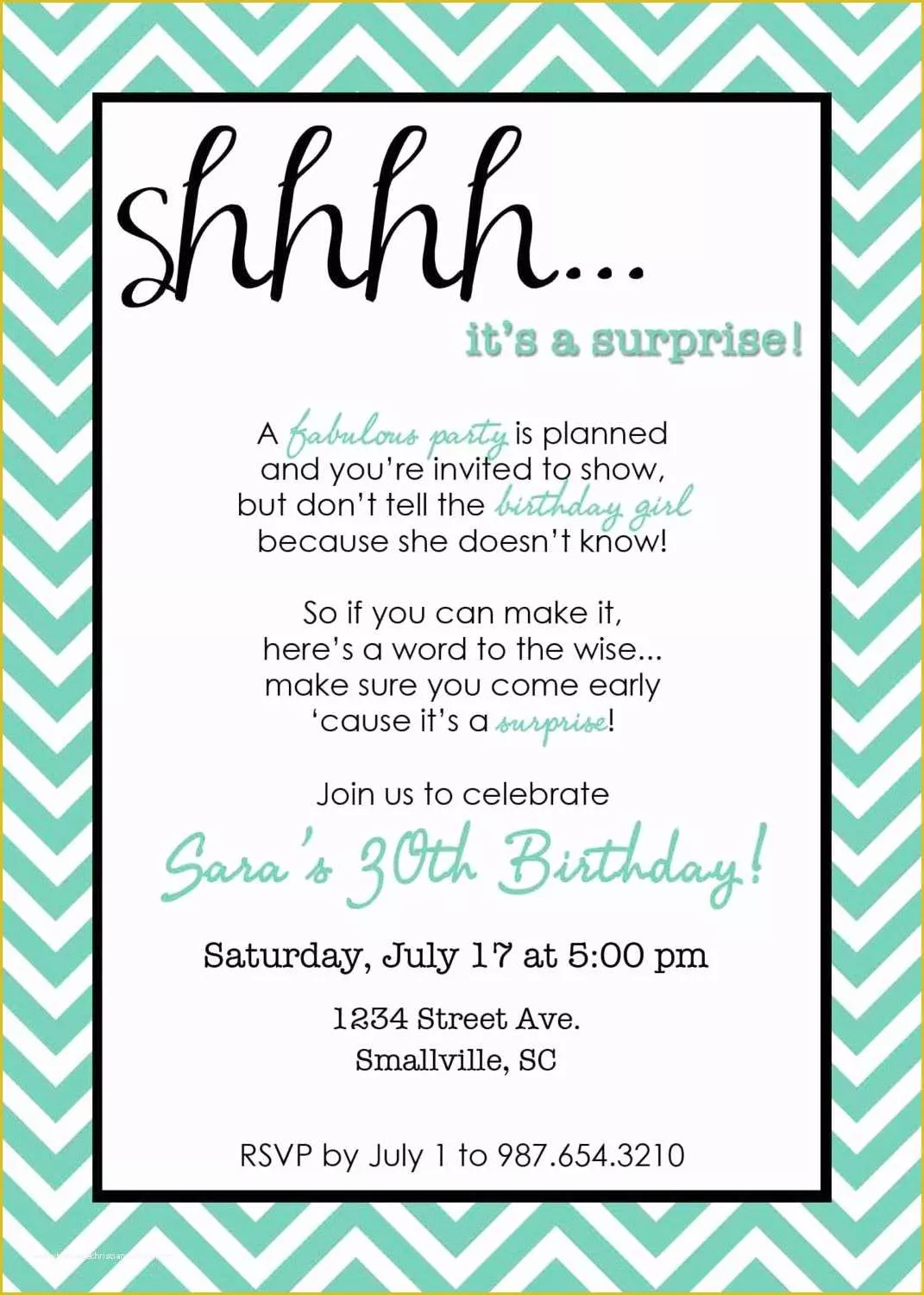 Free Surprise 50th Birthday Party Invitations Templates