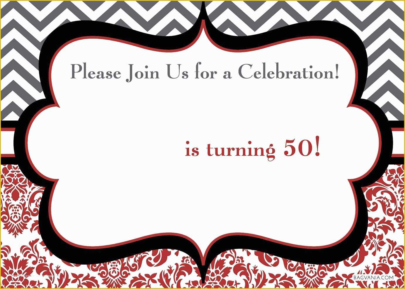 Free Surprise 50th Birthday Party Invitations Templates Of Free 50th Birthday Party Invitations Wording – Free