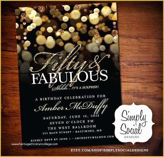 Free Surprise 50th Birthday Party Invitations Templates Of Surprise 50th Birthday Party Invitation by