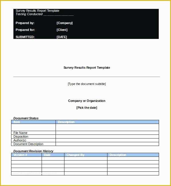 Free Survey Results Report Template Of Customer Survey Report Template – Arabnormafo