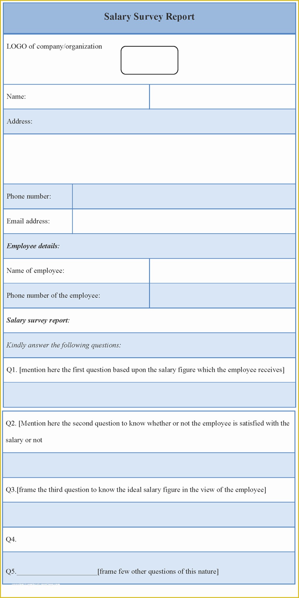 Free Survey Results Report Template Of Salary Survey Report Salary Survey Report Template