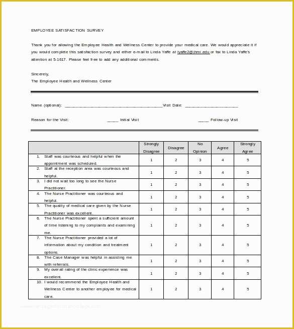 Free Survey Template Of 10 Satisfaction Survey Templates Download for Free