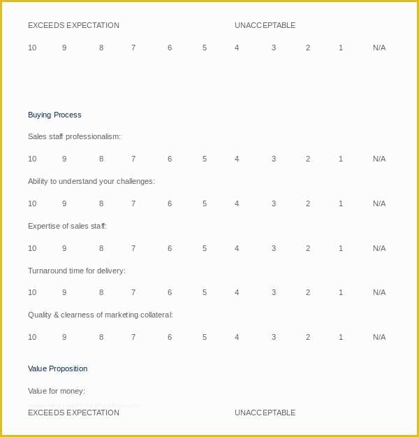 Free Survey Template Of 12 Customer Survey Templates – Doc Pdf