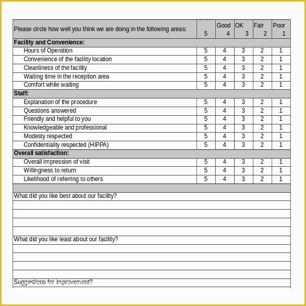 Free Survey Template Of 14 Patient Survey Templates – Pdf Word