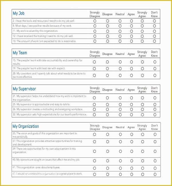 Free Survey Template Of 17 Employee Survey Templates & Samples Doc Pdf
