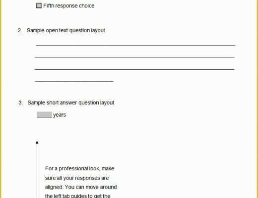 Free Survey Template Of Blank Survey Template