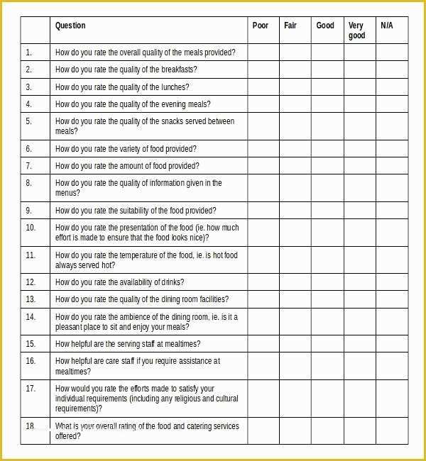 Free Survey Template Of Satisfaction Survey Template 20 Free Sample Example