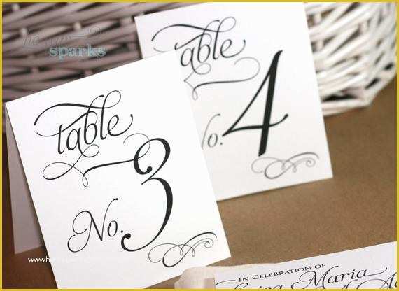Free Table Number Templates Of 1 20 Reception Table Numbers Printable Tent Style