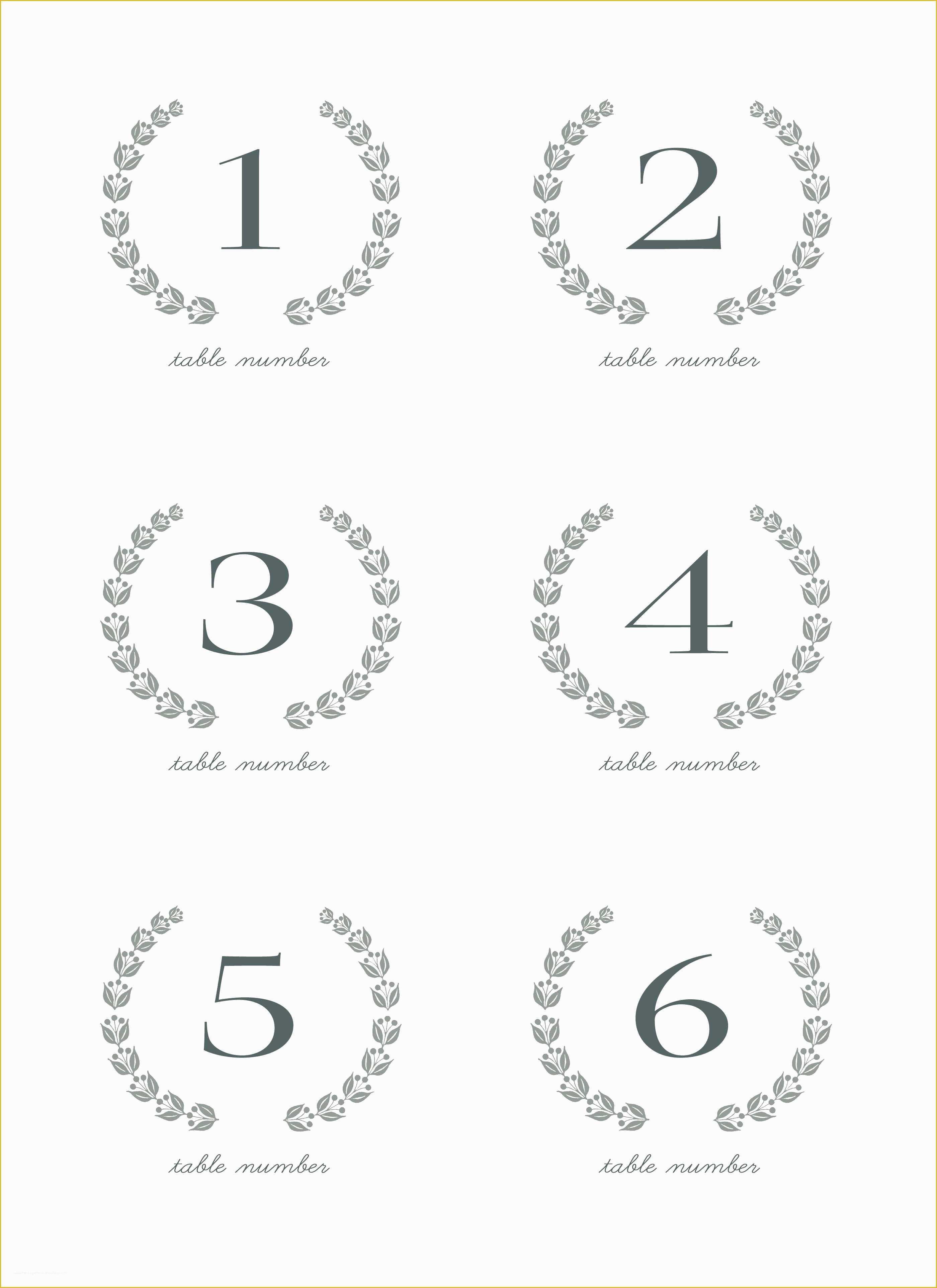 Free Table Number Templates Of 28 Elegant Printable Table Numbers