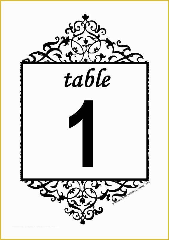Free Table Number Templates Of 6 Best Of Printable Table Number Templates Free
