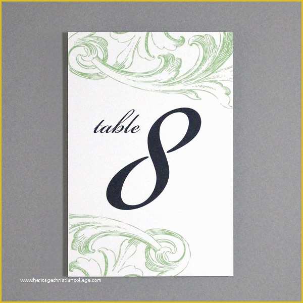 Free Table Number Templates Of Florid Scroll Table Number Template – Download & Print