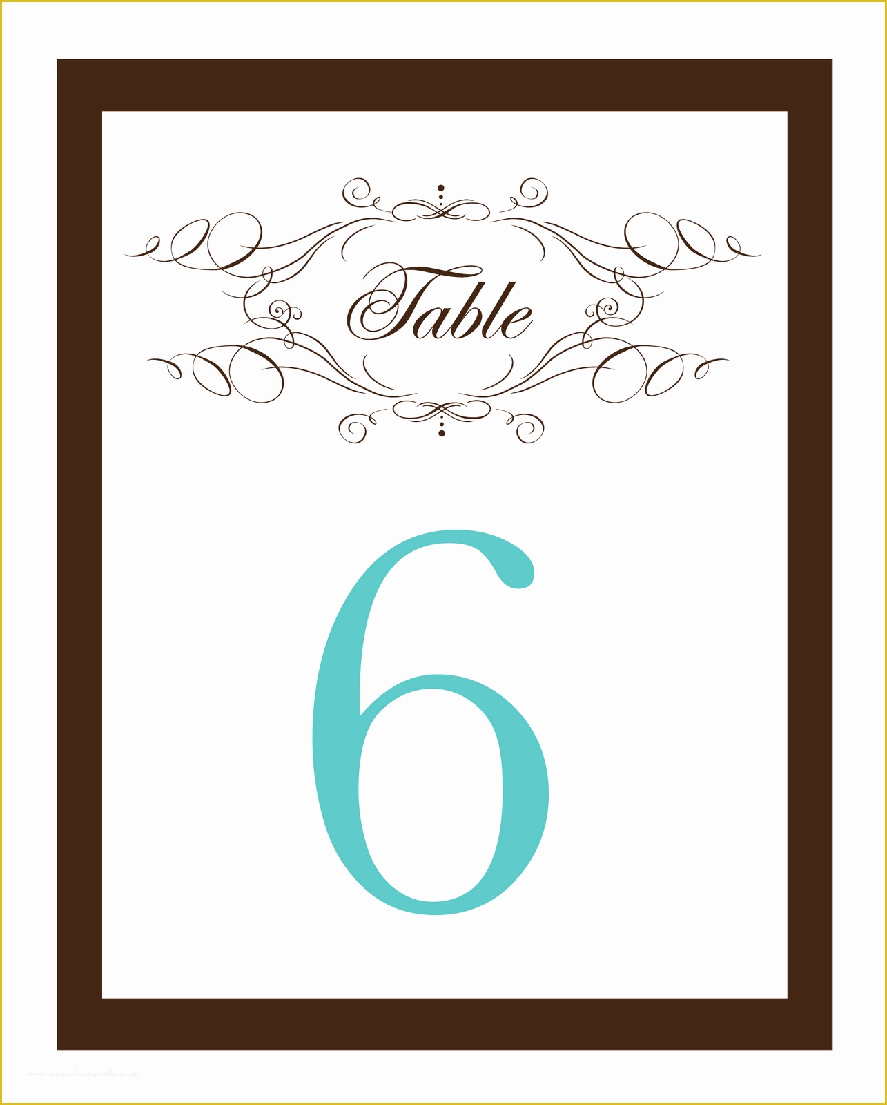 40 Free Table Number Templates Heritagechristiancollege