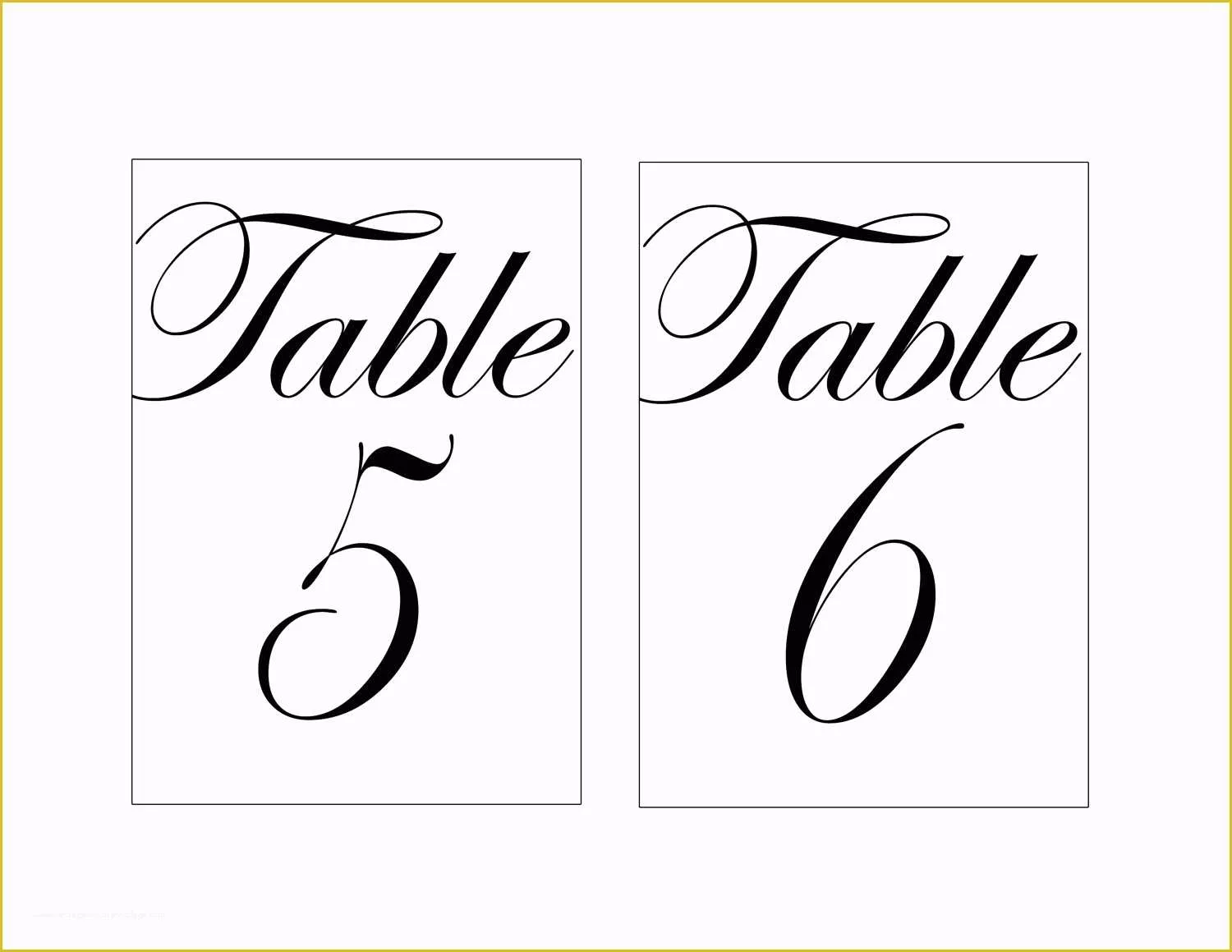 Free Table Number Templates Of Wedding Table Numbers Template Beepmunk