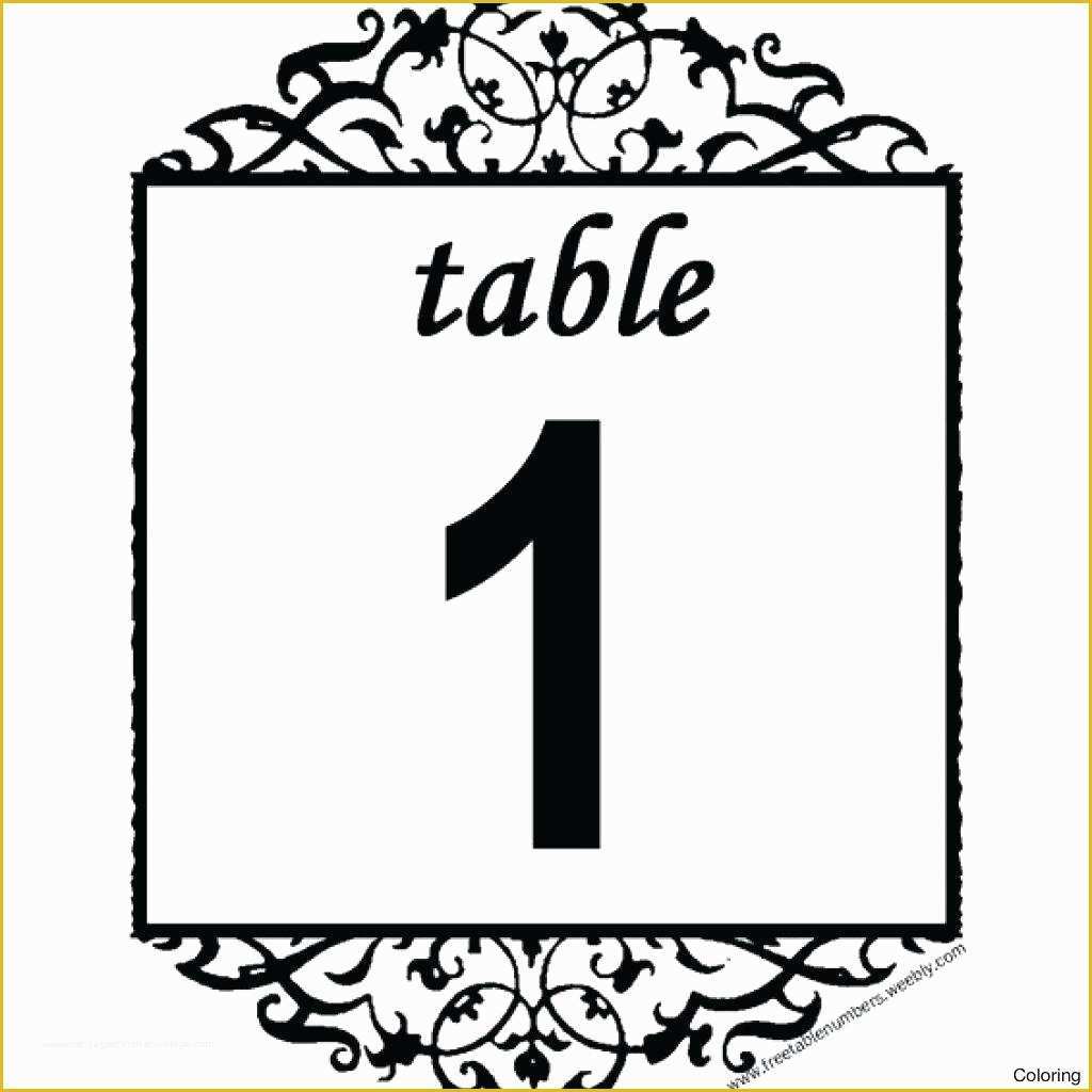 Free Table Number Templates Of Wedding Table Numbers Template