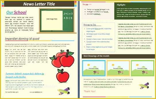 Free Teacher Newsletter Templates Word Of 15 Free Microsoft Word Newsletter Templates for Teachers