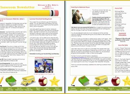 Free Teacher Newsletter Templates Word Of 9 Awesome Classroom Newsletter Templates &amp; Designs