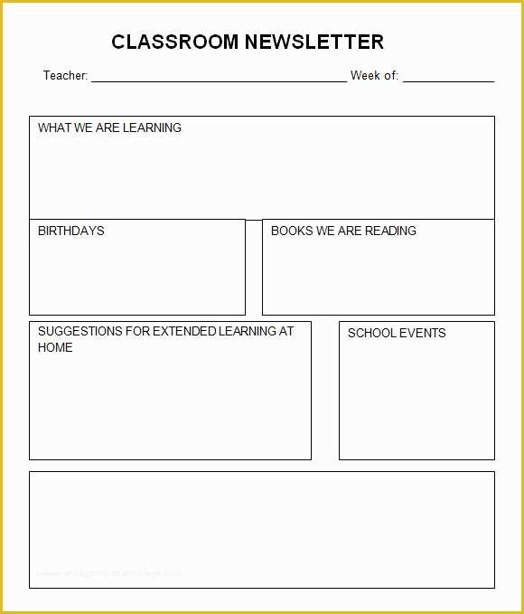 Free Teacher Newsletter Templates Word Of Classroom Newsletter Template 7 Free Download for Pdf Word