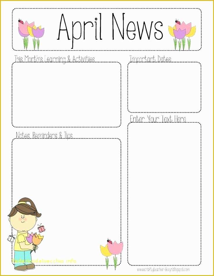 Free Teacher Newsletter Templates Word Of Weekly Classroom Newsletter Template Kindergarten Word