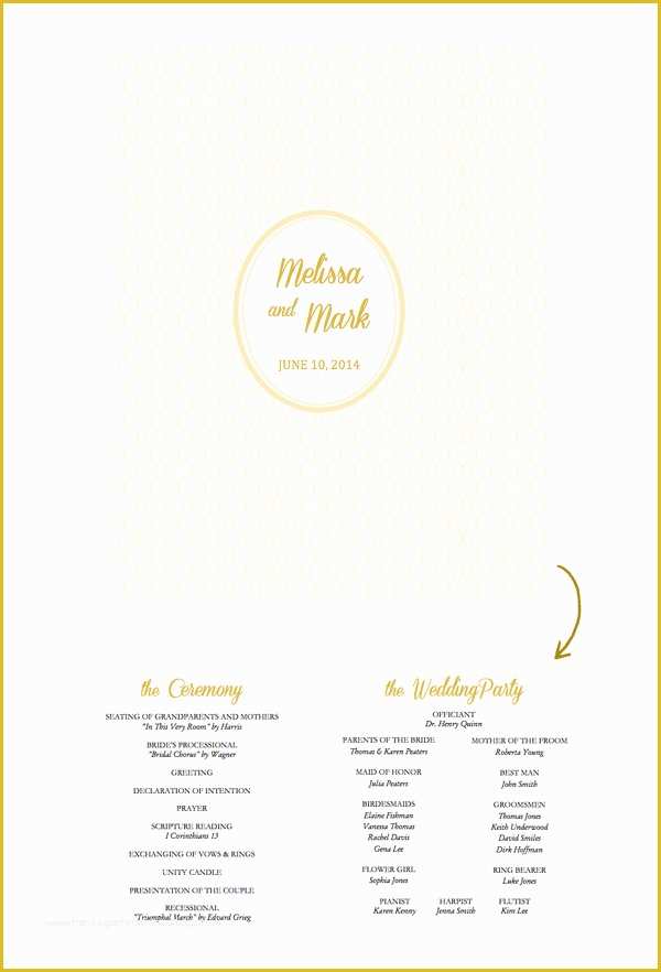 Free Template for Program Booklet Of 15 Lovely Free Printable Wedding Program Templates All
