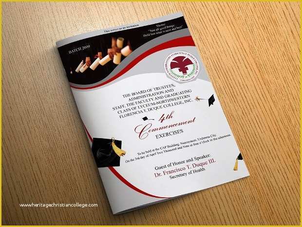 Free Template for Program Booklet Of 17 Graduation Brochures Free Psd Ai Indesign Vector