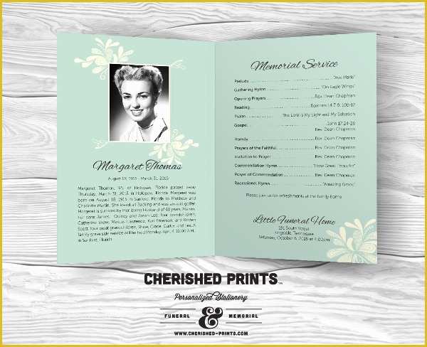 Free Template for Program Booklet Of 21 Funeral Flyers Psd Indd Ai Download