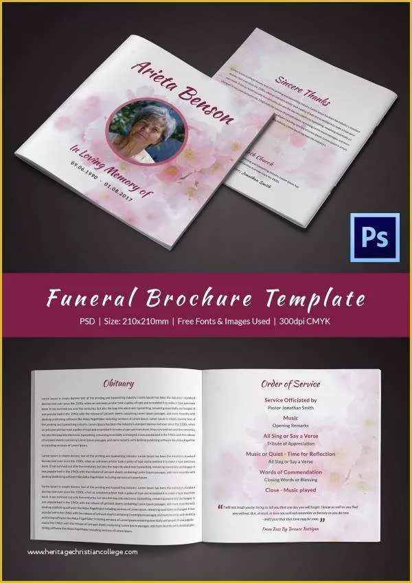 Free Template for Program Booklet Of 31 Funeral Program Templates – Free Word Pdf Psd