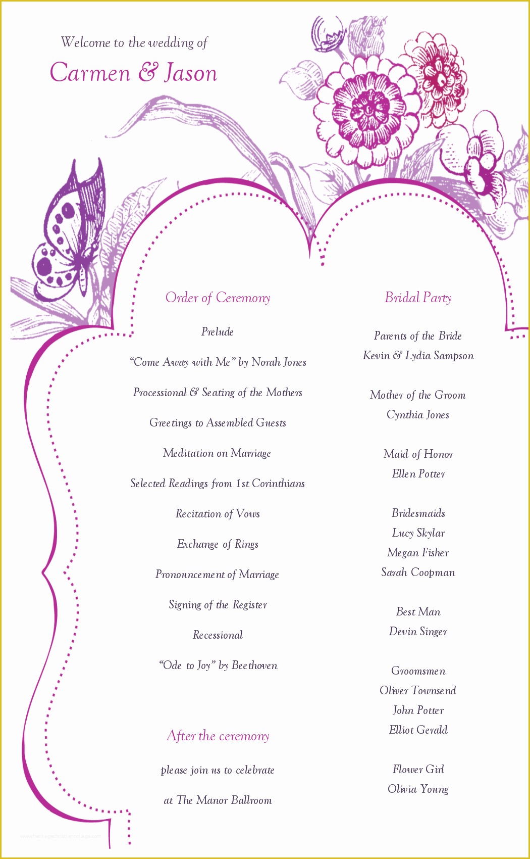 Free Template for Program Booklet Of 8 Best Of Printable Wedding Program Templates