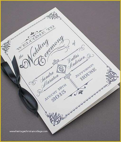 Free Template for Program Booklet Of Diy ornate Vintage Wedding Program Booklet Template Add