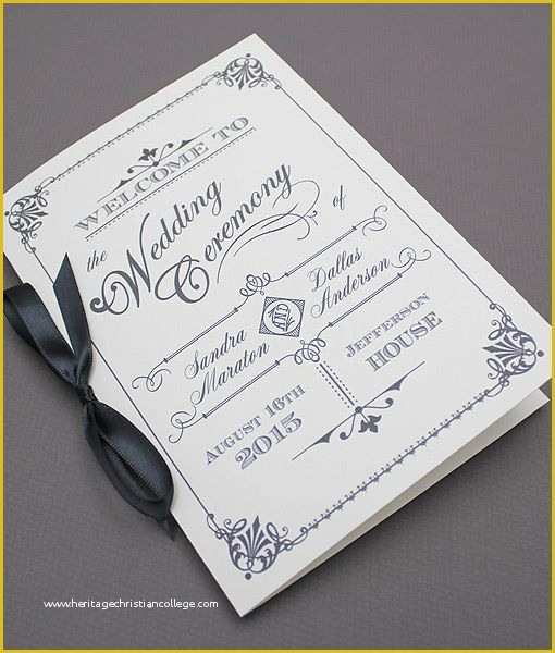 Free Template for Program Booklet Of Diy ornate Vintage Wedding Program Booklet Template Add