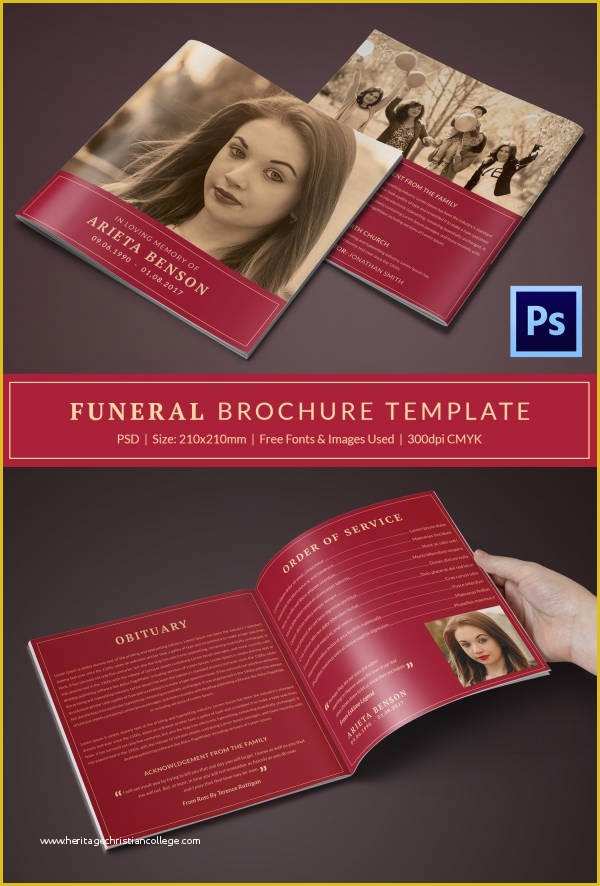 Free Template for Program Booklet Of Funeral Program Template 23 Free Word Pdf Psd format