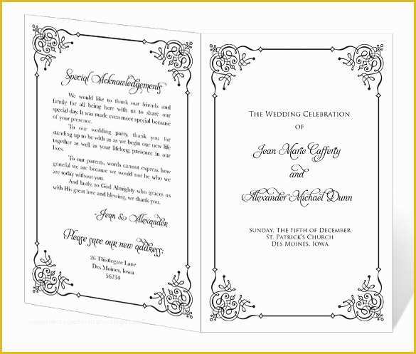 Free Template for Program Booklet Of Wedding Program Template 41 Free Word Pdf Psd