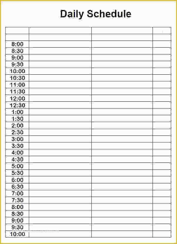 Free Template Maker Of 6 Daily Schedule Maker