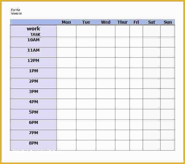 Free Template Maker Of 7 Work Schedule Maker Free
